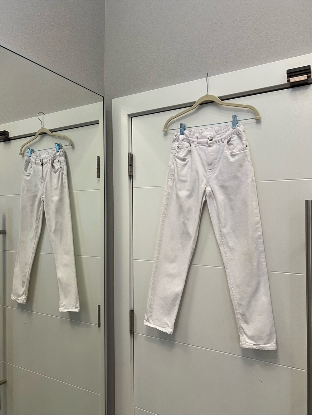 Zara white straight-leg jeans Size 11/12 #denim